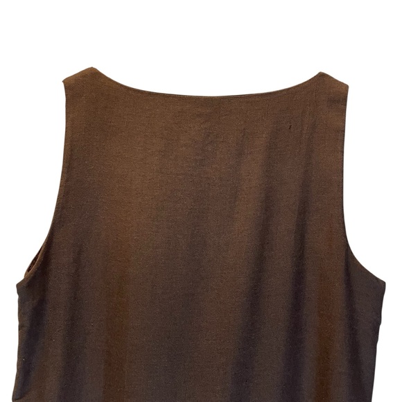 Crea Concept Brown Maxi Dress with Asymmetric Hem Avant-Garde Artistic Size Med - Picture 7 of 10